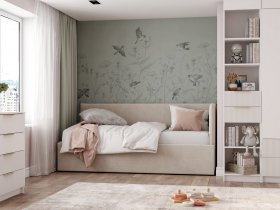 Диван-кровать Бенто (крем) в Чернореченском - chernorechenskij.mebel-nsk.ru | фото