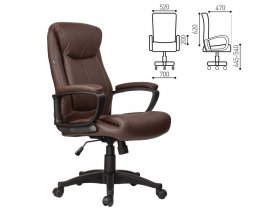 Кресло офисное BRABIX Enter EX-511, коричневое в Чернореченском - chernorechenskij.mebel-nsk.ru | фото