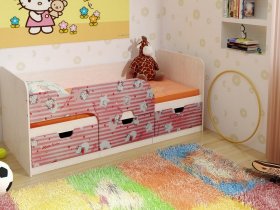 Кровать детская с ящиками 1,86 Минима Hello Kitty в Чернореченском - chernorechenskij.mebel-nsk.ru | фото