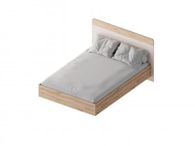 Кровать односпальная 140 с ортопед. осн. Сицилия (дуб альпийский/тефия) в Чернореченском - chernorechenskij.mebel-nsk.ru | фото