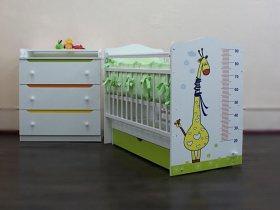 Кроватка детская Жираф с маятником в Чернореченском - chernorechenskij.mebel-nsk.ru | фото