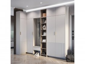 Модульная прихожая Пандора (кашемир/MF03) в Чернореченском - chernorechenskij.mebel-nsk.ru | фото