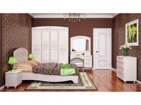 Модульная спальня Каролина в Чернореченском - chernorechenskij.mebel-nsk.ru | фото