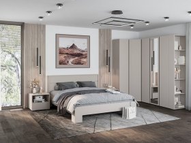 Модульная спальня Люмо (кашемир) в Чернореченском - chernorechenskij.mebel-nsk.ru | фото