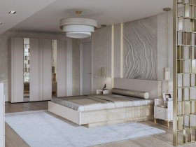 Модульная спальня Одетта (дуб эндгрей/меланж) в Чернореченском - chernorechenskij.mebel-nsk.ru | фото