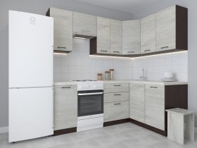 Модульная угловая кухня 1,4м*2,1м Лада (пикард) в Чернореченском - chernorechenskij.mebel-nsk.ru | фото