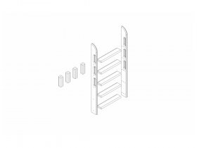 Пакет №10 Прямая лестница и опоры для двухъярусной кровати Соня в Чернореченском - chernorechenskij.mebel-nsk.ru | фото
